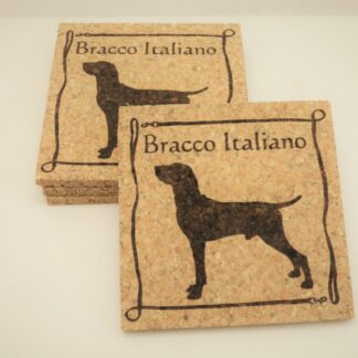 Bracco Italiano Cork Coasters