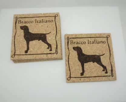 Bracco Italiano Cork Coasters