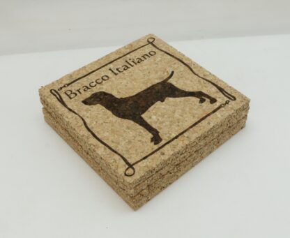 Bracco Italiano Cork Coasters