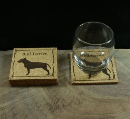 Bull Terrier Cork Coasters