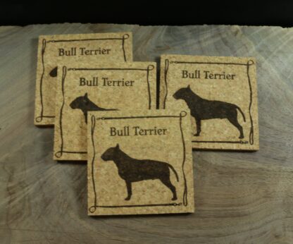 Bull Terrier Cork Coasters