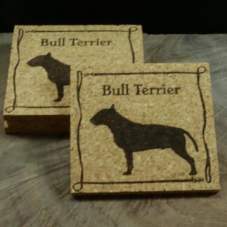 Bull Terrier Cork Coasters