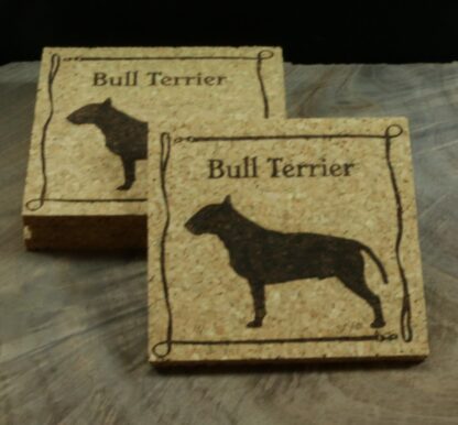 Bull Terrier Cork Coasters