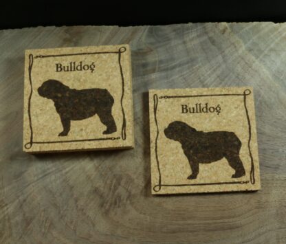 Bulldog Cork Coasters