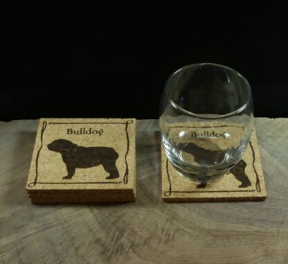 Bulldog Cork Coasters