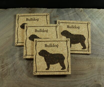 Bulldog Cork Coasters