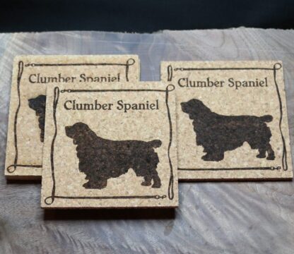 Clumber Spaniel Cork Coasters