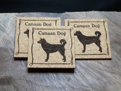 Canaan Dog Cork Coasters