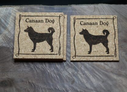 Canaan Dog Cork Coasters