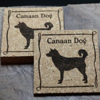 Canaan Dog Cork Coasters