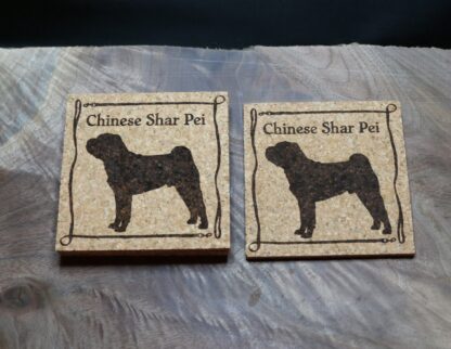 Chinese Shar-Pei Cork Coasters