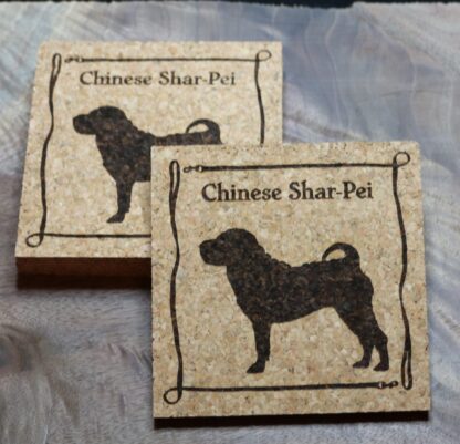 Chinese Shar-Pei Cork Coasters