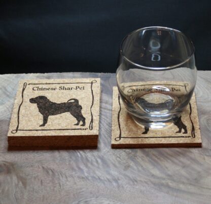 Chinese Shar-Pei Cork Coasters