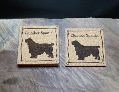 Clumber Spaniel Cork Coasters