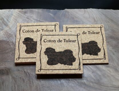 Coton de Tulear Cork Coasters