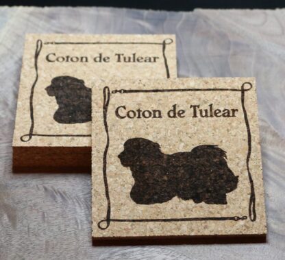 Coton de Tulear Cork Coasters