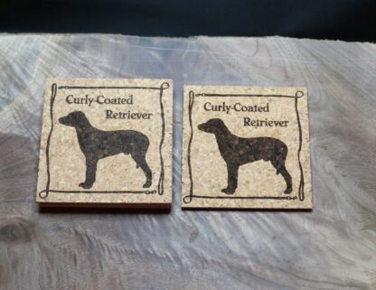 Curly-Coated Retriever Cork Coasters