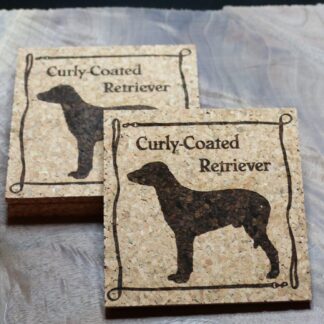 Curly-Coated Retriever Cork Coasters