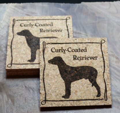 Curly-Coated Retriever Cork Coasters