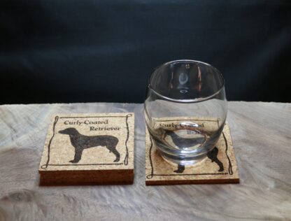 Curly-Coated Retriever Cork Coasters