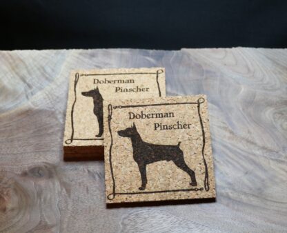 Doberman Pinscher Cork Coasters