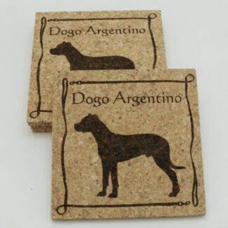 Dogo Argentino Cork Coasters