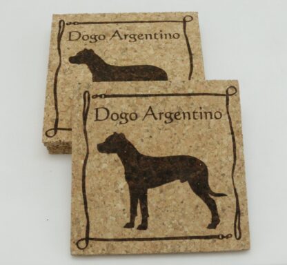 Dogo Argentino Cork Coasters