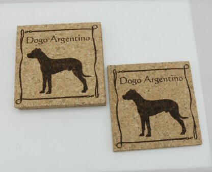 Dogo Argentino Cork Coasters