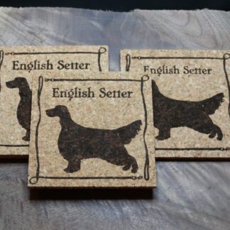 English Setter Cork Coasters