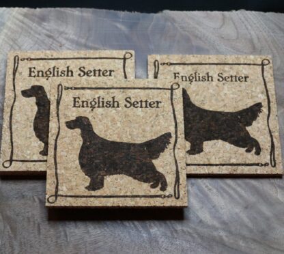 English Setter Cork Coasters