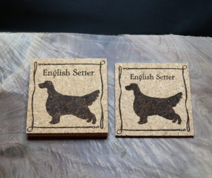 English Setter Cork Coasters