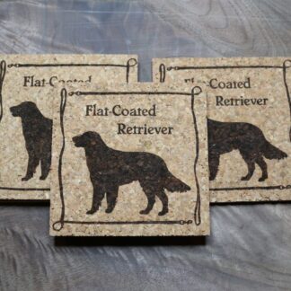 Flat-Coated Retriever Cork Coasters