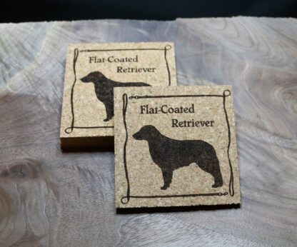 Flat-Coated Retriever Cork Coasters