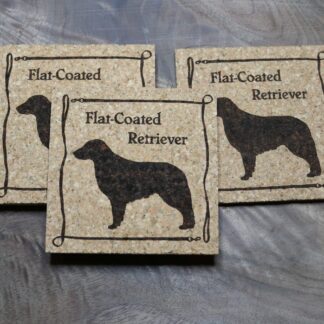 Flat-Coated Retriever Cork Coasters