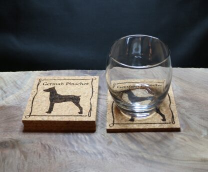 German Pinscher Cork Coasters