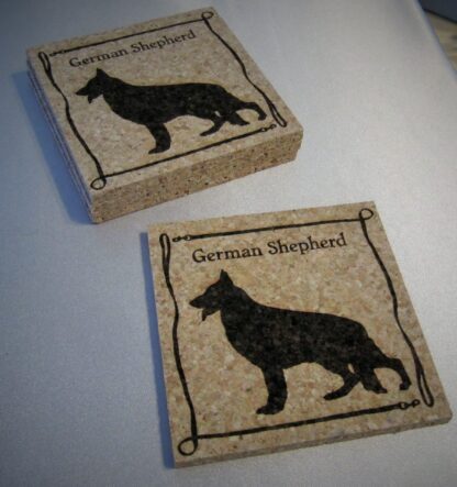 German Shepherd Cork Coasters