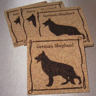 German Shepherd Cork Coasters