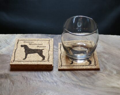 German Wirehaired Pointer Cork Coasters