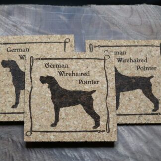 German Wirehaired Pointer Cork Coasters