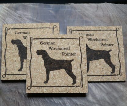 German Wirehaired Pointer Cork Coasters