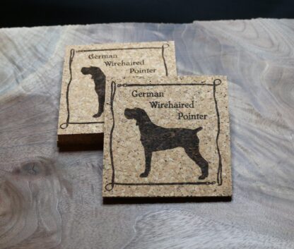 German Wirehaired Pointer Cork Coasters