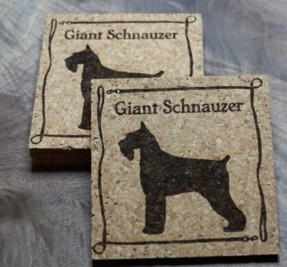 Giant Schnauzer Cork Coasters