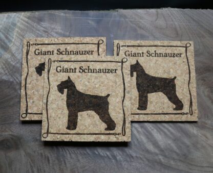 Giant Schnauzer Cork Coasters