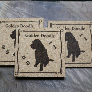 Golden Doodle Cork Coasters