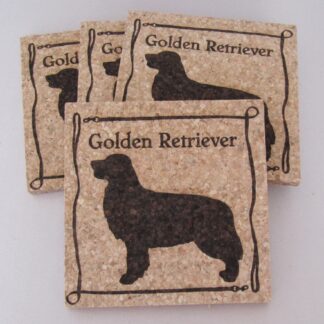 Golden Retriever Cork Coasters