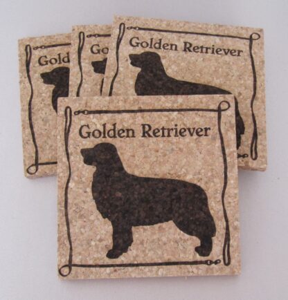 Golden Retriever Cork Coasters