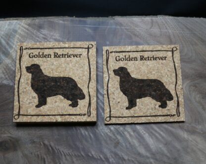 Golden Retriever Cork Coasters