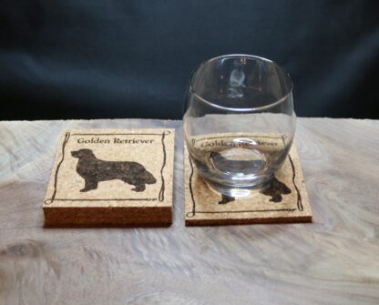 Golden Retriever Cork Coasters