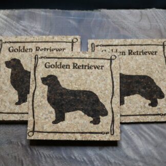 Golden Retriever Cork Coasters