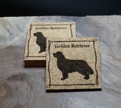 Golden Retriever Cork Coasters